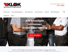 Tablet Screenshot of klok.nl